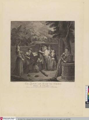 Histoire de Don Quichotte de La Manche, Bl. 2: Don Quichotte croit Recevoir dans L'hottellerie l'Ordre de Chevalier
