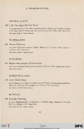 C Sportblätter (Nr. 102-107)