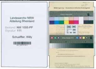 Entnazifizierung Willy Schueffler , geb. 17.11.1900 (Kaufmann)
