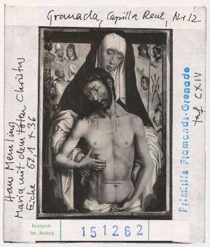 Hans Memling: Maria mit dem toten Christus. Granada, Capilla Real