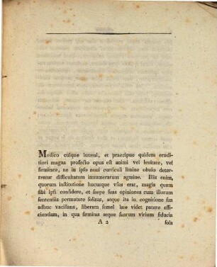 Dissertationis med. inaug. de statu medicinae hodiernae specimen I. continens methodum, qua tractanda sit historia status medicinae praesentis