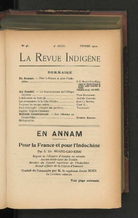 Nr. 46, 5e Année. Février 1910.