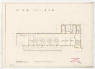 Ideal-Entwurf für ein Kinderheim: Grundriss Obergeschoss 1:100