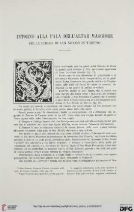 Ser.2: Intorno alla pala dell'altar maggiore della Chiesa di San Nicolò in Treviso