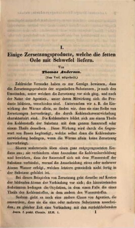 Journal für praktische Chemie : practical applications and applied chemistry ; covering all aspects of applied chemistry. 42. 1847