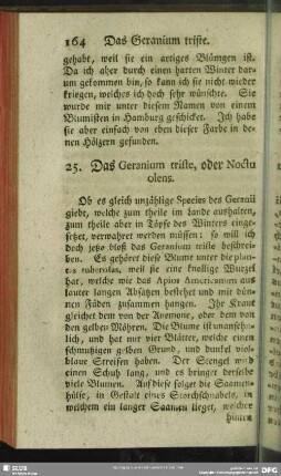 25. Das Geranium triste, oder Noctu olens
