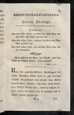 23-42, Zweite Predigt.