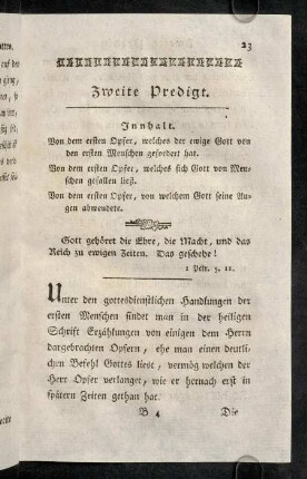 23-42, Zweite Predigt.