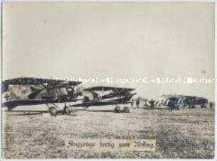 Deutsche Flugzeuge auf einem Flugplatz