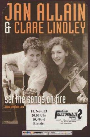 Jan Allain & Clare Lindley : set the songs on fire
