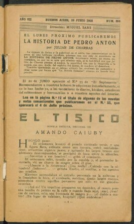 1923007293: El tísico : novela inédita