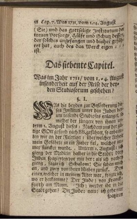 Das siebente Capitel – Das achte Capitel