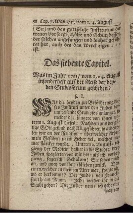 Das siebente Capitel – Das achte Capitel