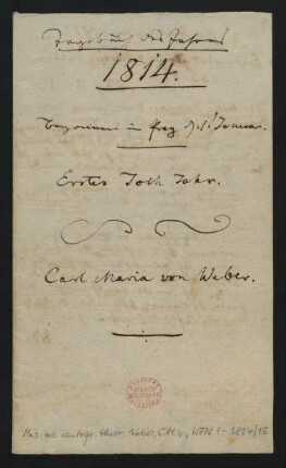 Tagebuch 1814