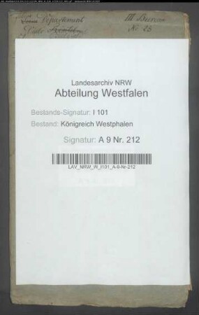 Aktiv- und Passivkapitalien des aufgehobenen Marienstifts in Bielefeld
