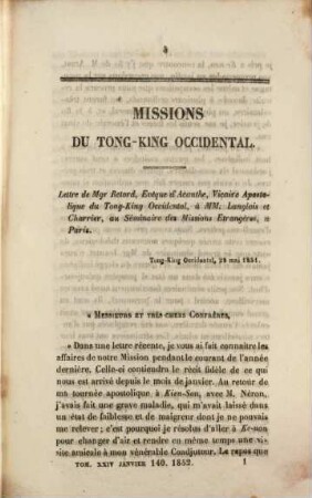 Annales de la propagation de la foi : recueil périodique de l'Association de la Propagation de la Foi. 24. 1852