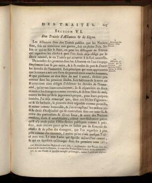 Section VI. Des Traités d'alliance & de Ligue