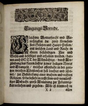 Eingangs- Vorrede.