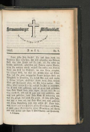 Nr. 7. Juli. 1857.