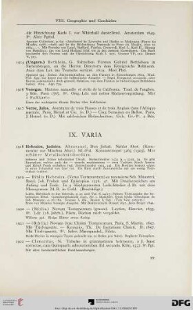 IX. Varia (Nr. 1918-2118)