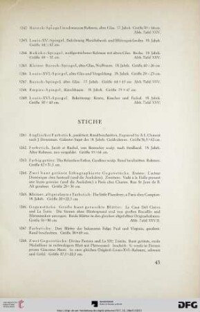 Stiche (Nr. 1261-1271)