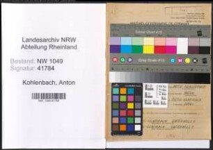 Entnazifizierung Anton Kohlenbach , geb. 28.03.1890 (Landwirt)