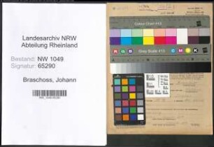 Entnazifizierung Johann Braschoss , geb. 18.09.1897 (Lagerist)