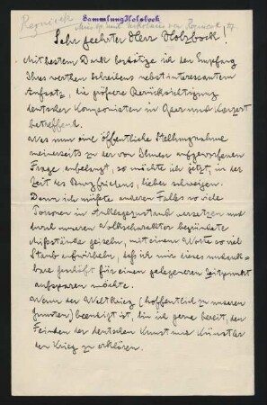 Brief an Alfred Holzbock : 29.12.1914
