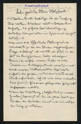 Brief an Alfred Holzbock : 29.12.1914