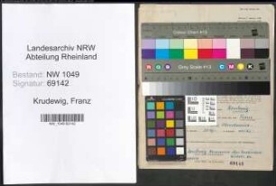 Entnazifizierung Franz Krudewig , geb. 18.04.1874 (Kaufmann)