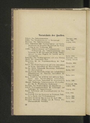 Verzeichnis der Quellen.
