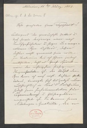 Brief an Wilhelm Tappert : 15.03.1883