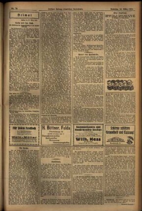 Zweite Ausgabe vom Samstag, den 23. März 1929.