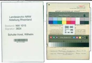 Entnazifizierung Wilhelm Schulte-Vorst , geb. 28.07.1899 (Stadtsekretaer)