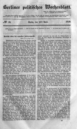 No 16, 21. April 1838