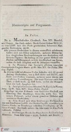 Dritte Abtheilung: Manuscripte und Bücher aus den vorzüglichsten Wissenschaften (Nr. 1 - 2618)