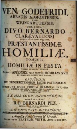 Homiliae in dominicas et in festa. 2