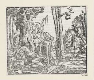 Sem und Japhet bedecken den nackten Noah, aus: Martin Luther, "Biblia: Das ist: Die gantze heilige Schrifft: Deudsch", Wittenberg 1561, S. 5 verso