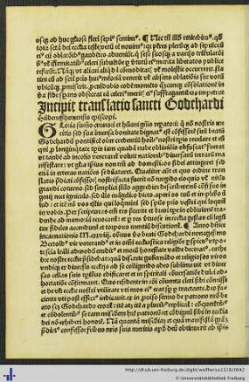 Translatio sancti Godehardi Hildeneshemensis episcopi