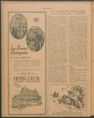 La juventud argentina y el cultivo del carácter