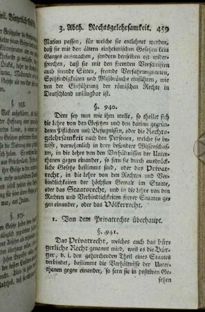1. Von dem Privatrechte überhaupt.