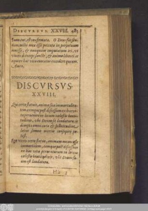 Discursus. XXVIII.