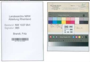 Entnazifizierung Fritz Brandt , geb. 13.05.1891 (Verwaltungsinspektor)
