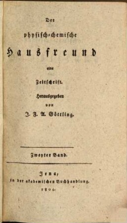 Der physisch-chemische Hausfreund : eine Zeitschrift, 2