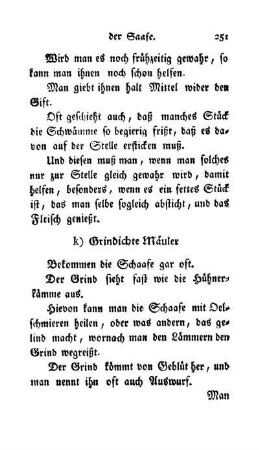 k) Grindichte Mäuler