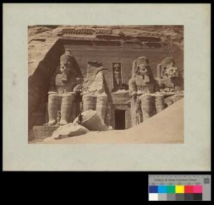 Abou Simbel.Grand temple .Vue général.