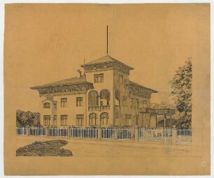 Thiersch, Friedrich von; München, Romanstr. 13; Villa von Hösslin - Perspektive