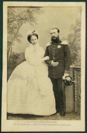 Großherzog Friedrich I. und Großherzogin Luise als Brautpaar.