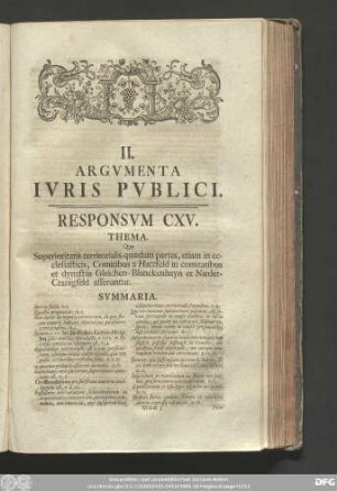 II. Argumenta Iuris Publici.