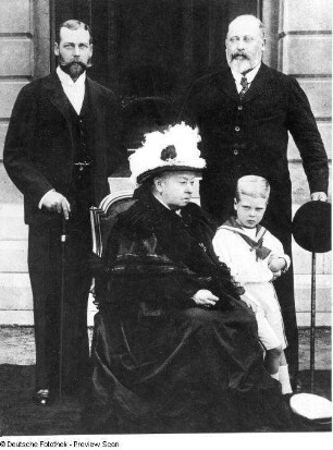 Viktoria, Königin von Großbritannien, Kaiserin von Indien, Eduard VIII., König von Großbritannien, Georg V., König von Großbritannien